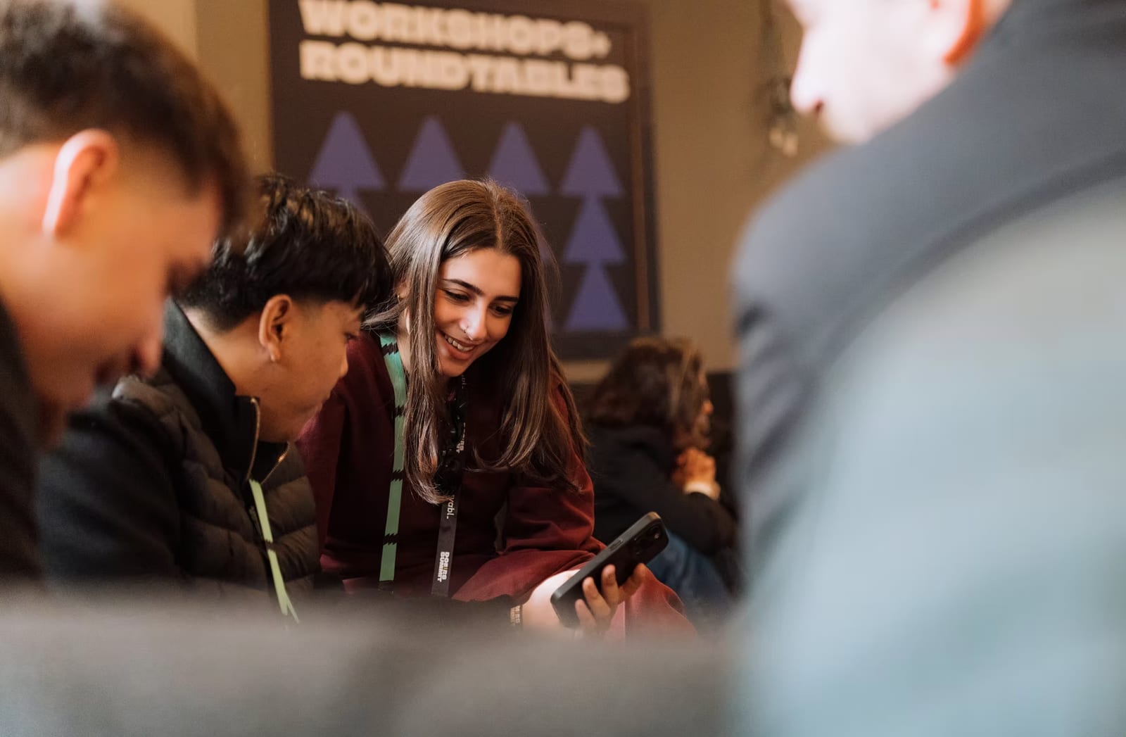 Attendees from different countries meeting at a matchmaking session
